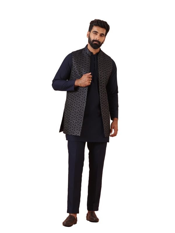 Mens Kurta Jacket Trouser Set