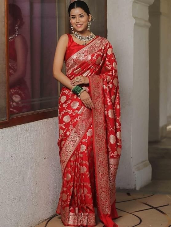 Banarasi Style Saree With Blouse