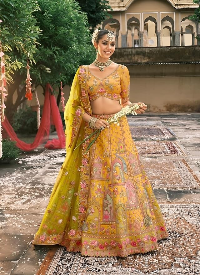 Yellow Lehenga Choli