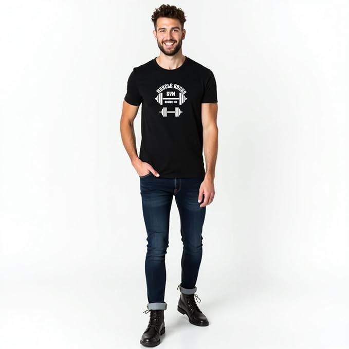 Black Round Neck T-Shirt